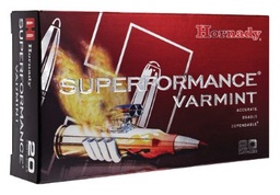 [8025] Hornady Superformance Varmint, V-MAX SPF, 223 Rem, 53 Gr, 20 Rds