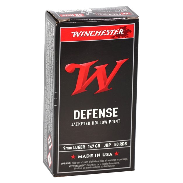 Winchester Defense JHP, 9mm, 147 Gr, 50 Rds