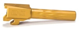 [320B910NCLOQ-N-TiN] Faxon Sig P320 Compact Flame Fluted Barrel, Non-Threaded, TiN PVD