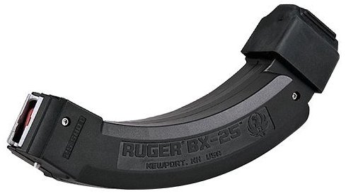 Ruger, Magazine, BX-25 2-Pack, 22LR, 25Rd, Black, Fits 10/22. This is 2-25rd magazines coupled together