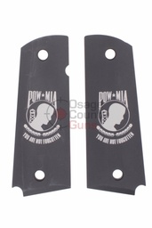 [GRIP-1911-AL-BLK-POW] Sig Sauer 1911 Fullsize Aluminum POW MIA Grips