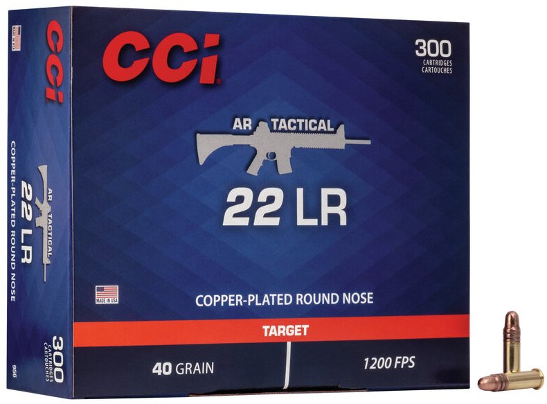 CCI AR Tactical Copper Round Nose - 40gr - .22 LR - 300rd