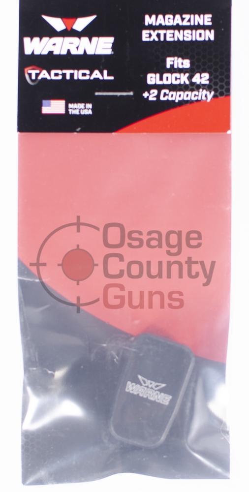 Warne Tactical Magazine Extension - Glock 42 - +2