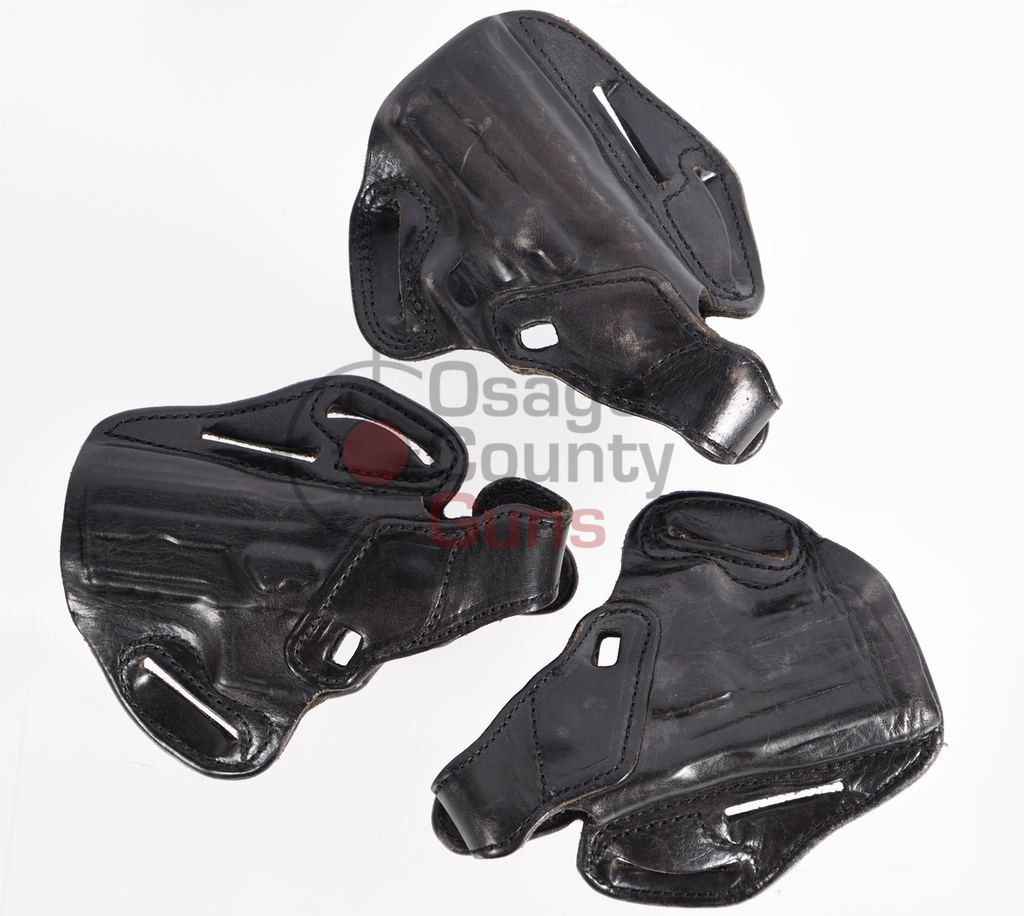 USED DeSantis Sig Sauer P320 Compact Black Leather Holster, Thumb Snap, Left Hand