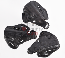 [U-Desantis-320-BLK-Leather-LH] USED DeSantis Sig Sauer P320 Compact Black Leather Holster, Thumb Snap, Left Hand