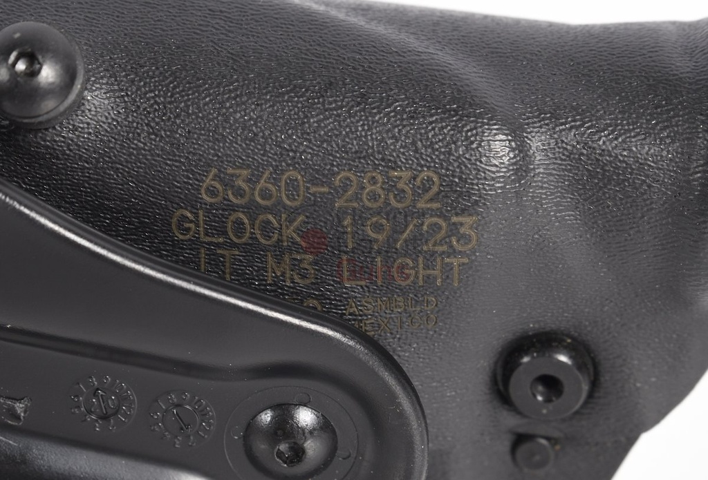 USED Safariland 6360 ALS/SLS Level-3 RH Black Duty Holster for GLOCK 19 23 w/ LIGHT