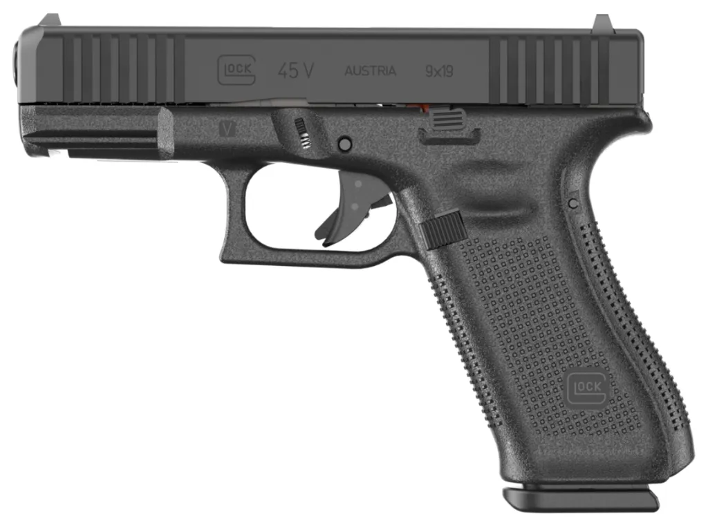 Glock PV4550203 G45 V Crossover 9mm Luger 17+1 4.02" Black GMB Barrel, Black