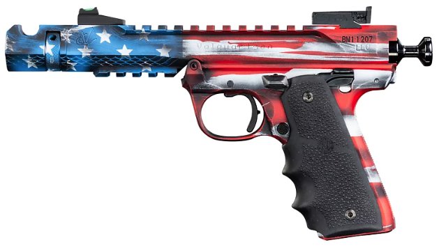Volquartsen 4.5" Black Mamba American Flag, .22LR, 4.5", 10rd