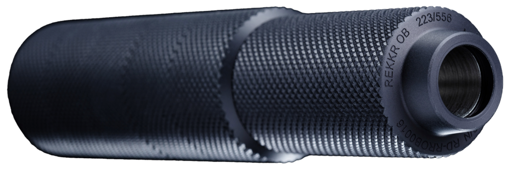 Sonicore  Rekkr OB - 30 , 5/8-24, Alum / SS, 8.37in, 1.77in OD, 14.8oz, 4 baffles