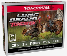 [LBT2038] Winchester Long Beard Tungsten 20GA, 3", #8, 1-9/16 oz, 5rd