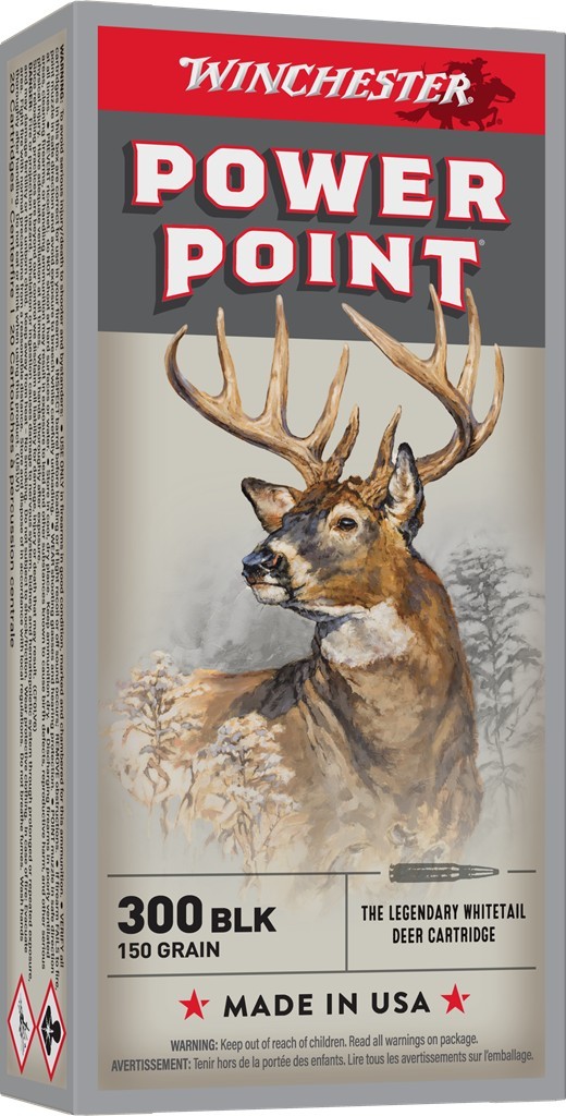 Winchester Power-Point .300 Blackout 150 gr Soft Point, 20/Box — X300BLK