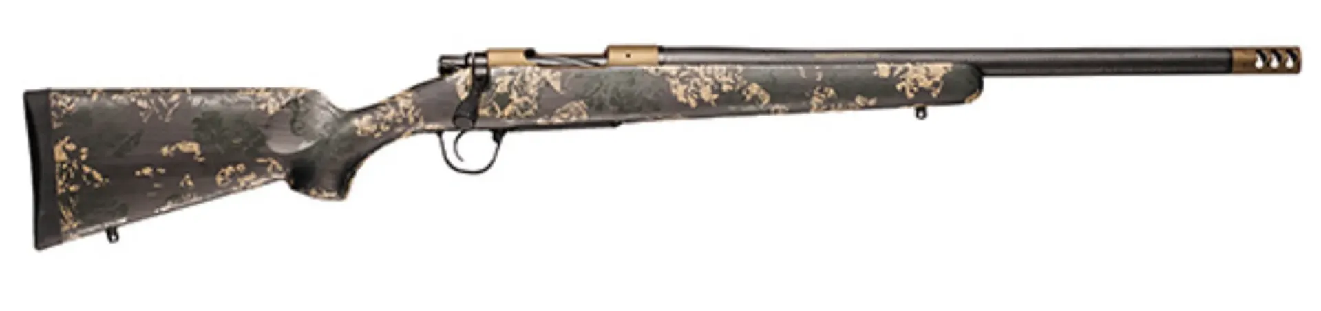 [801-060080-00] Christensen Arms Ridgeline FFT Burnt Bronze  - 22 CRD - 20 In - Carbon Fiber Brl - Burnt Brz Cerakote Rec - Carbon w/Green & Tan  Stk