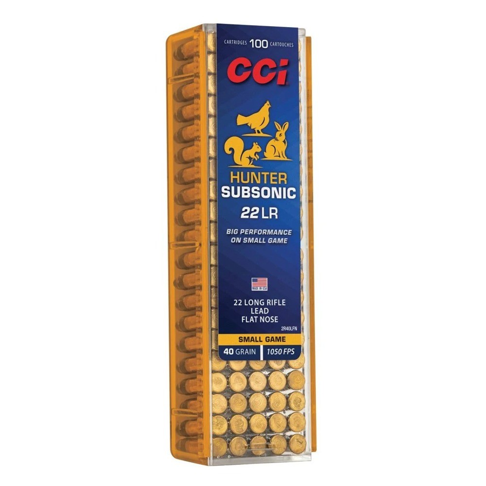 CCI Hunter Series Subsonic .22 LR 40gr LFN 100rd — 2R40LFN
