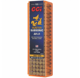 [2R40LFN] CCI 22LR 40GR HUNTER SUBSONIC 1050 FPS 100CT