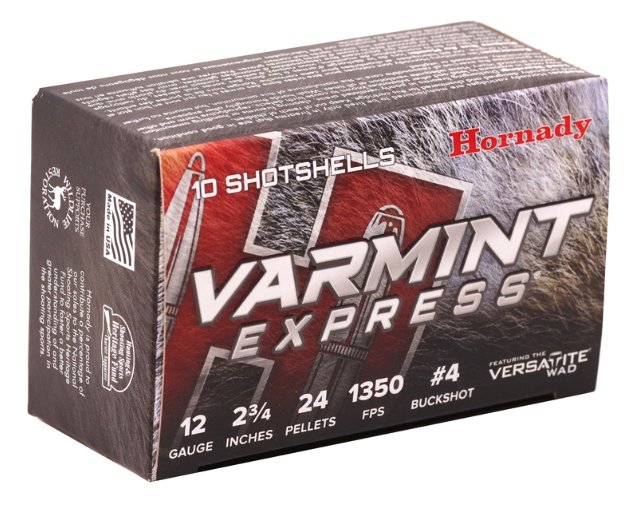 Hornady Ammo #4 Buckshot, 2-3/4", 12ga, 10rd