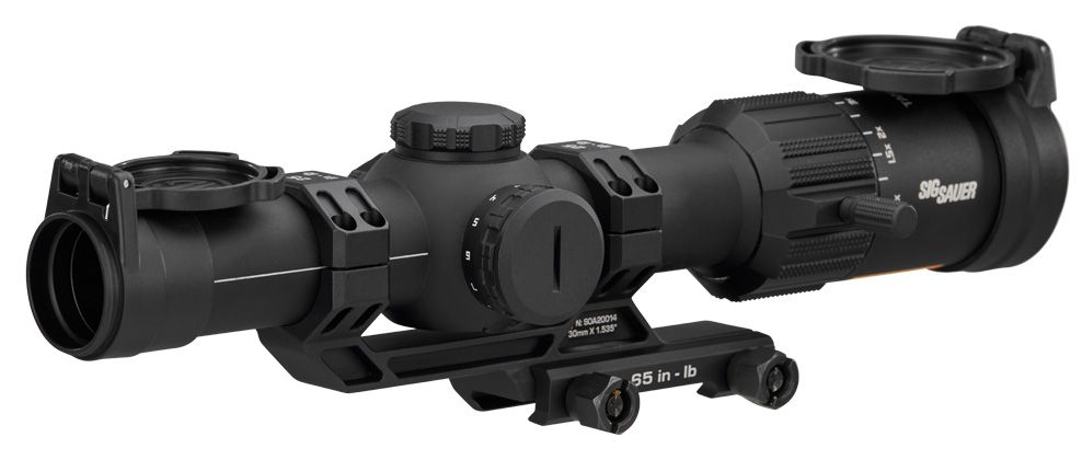 SIG TANGO-MSR COMPACT SCOPE, 1-8X24MM, 30MM, SFP, ILLUMINATED BDC-8 RETICLE, 0.5 MOA CAPPED, BLACK W/ 1.535 MOUNT