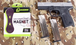 [13662] S&W SD9 VE w/Lockdown Gun Magnet Bundle, 9mm, 4" BBL, 2x16 Rds