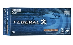 [223A-FEDERAL] Federal Power-Shok, .223 Rem, SP, 55gr, 20rd