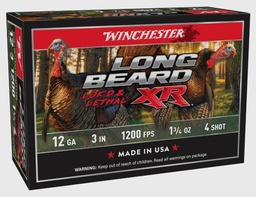 [STLB1234] Winchester Long Beard XR Turkey 12 Ga 3" 1-3/4oz 4 Shot-Lok w/ Plated Lead Shot 10 rds