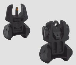 [403240] Meprolight MEPRO FRBS - FLIP BACKUP SIGHTS - 4 DOT REAR/ORANGE HYPER BRIGHT FRONT - BLACK BODY