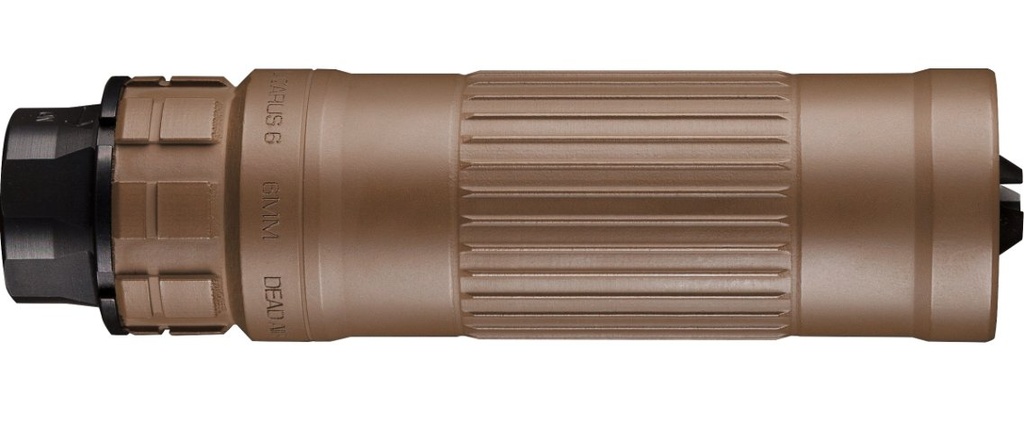 Dead Air Lazarus 6 FDE 5.56mm - 6MM GMS Silencer w/ Xeno Adapter & Flash Hider