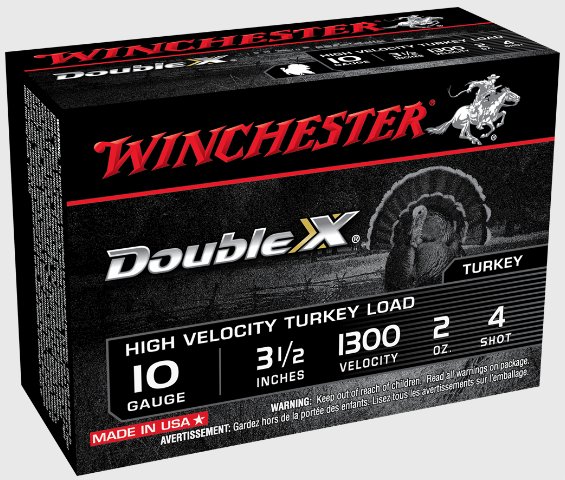 Winchester Double X Turkey Load, 10 Ga, 3.5", 2oz, 4 Shot, 10 Rds