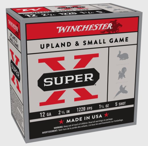 Winchester Super X Pheasant 12 GAUGE 2-3/4 #5 shot   1 1/4  25rd box