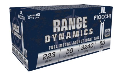 Fiocchi Range Dynamics FMJBT, .223 Rem, 55 Gr, 1000rd Case