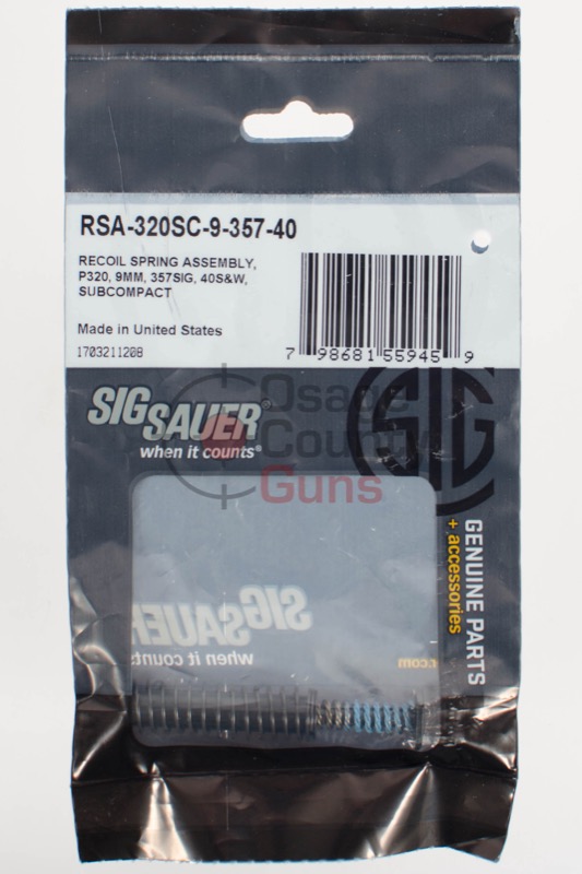 Sig Sauer P320 Sub Compact Recoil Spring - 9mm/.40/.357