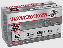 [X12MT4] Winchester Super X Turkey 12 GA 2-3/4" #4 1260  1-1/2 Magnum, 10rd box
