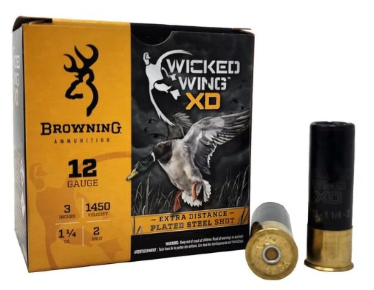 Browning 12 GA 3" #2 WICKED WING XD 1-1/4 OZ, 25rd Box