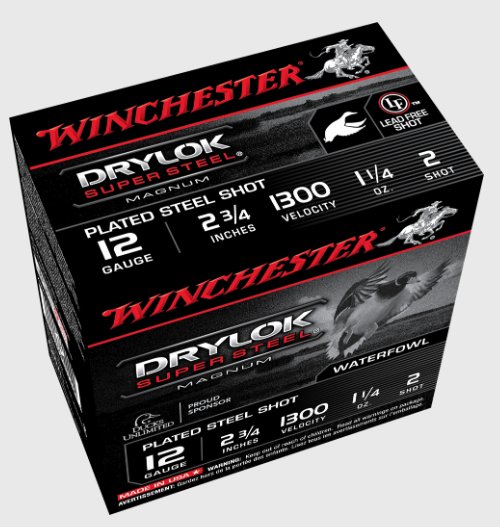 Winchester Drylok Super Steel Magnum, 12 Ga, 2-3/4", #2 1-1/4oz,  25 Rd