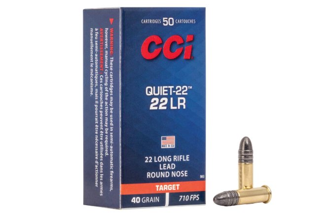 CCI Quiet-22, .22LR, 40gr, LRN, 50rds
