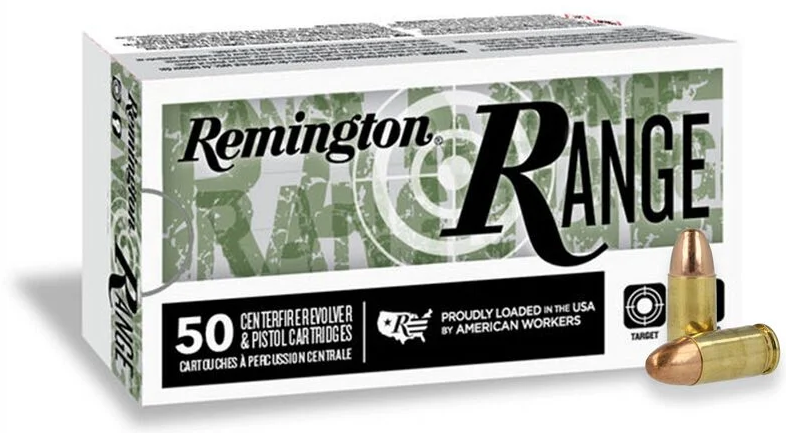 Remington 9MM LUGER 124GR FMJ RANGE HANDGUN, 50rd / box