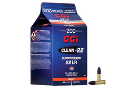 [980CC] CCI Clean-22 Suppressor, .22LR, 45GR, LRN, 200rds