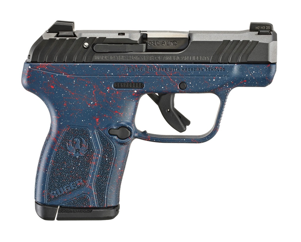 Ruger LCP MAX 250th Anniversary .380 Auto 2.8" 10+1, Liberty Blue Splatter — 13778