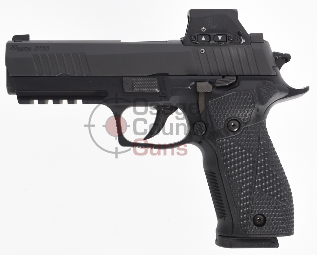 SIG P226, 9MM, 4.4IN, X-SERIES, BLK, DA/SA, X-RAY 3, G10 GRIP, (3) 10RD STEEL MAG, SIG-LOC PRO