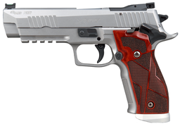 [226X5-9-CL2-SAO-10] SIG P226, 9MM, 5IN, X-FIVE, STAINLESS FINISH, SAO, WOOD GRIPS, (3) 10RD STEEL MAG, MAGWELL, CUSTOM WORKS