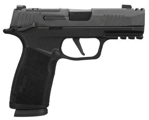 SIG P365, 9MM, 3.1IN, X-SERIES, BLK, X-RAY 3, (2) 10RD MAG, OPTIC READY, COMPENSATOR, MANUAL SAFETY