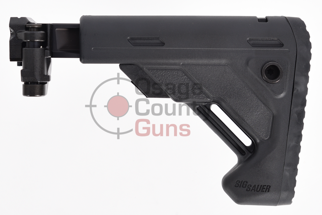 SIG STOCK ASSY, ADJUSTABLE/FOLDING, LOCKING STEEL KNUCKLE, FNC, BLK
