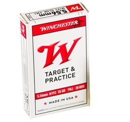[Q3131K] Winchester Target & Practice FMJ, 5.56 NATO, 55 Gr, 20 Rds
