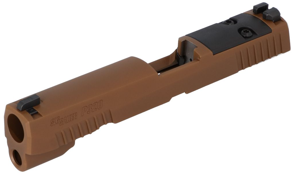 SIG SAUER P320 Full-Size 9mm 4.7" Slide Assembly, SIG-LOC Ready, Coyote Brown — SLIDE-320X-F-9-COY