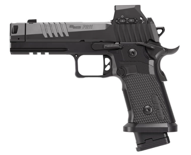 P211, 9MM, 4.4IN, BLK, SAO, X-RAY 3, ALLOY GRIPS, (1) 23RD (2) 21RD STEEL MAG, SIG -LOC PRO, MAGWELL, COMPENSATOR