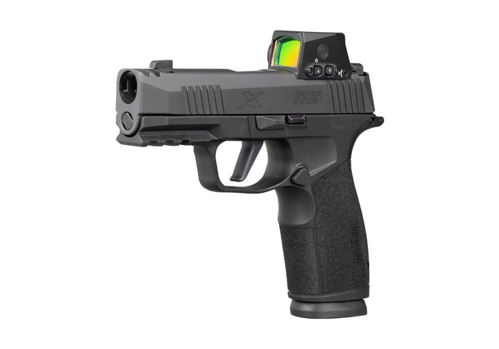 P365, 9MM, 3.1IN, X-SERIES, BLK, STRIKER, X-RAY 3 SIGHTS, POLYMER GRIP, (3) 17RD STEEL MAG, COMP, ROMEO-X SIG-LOC
