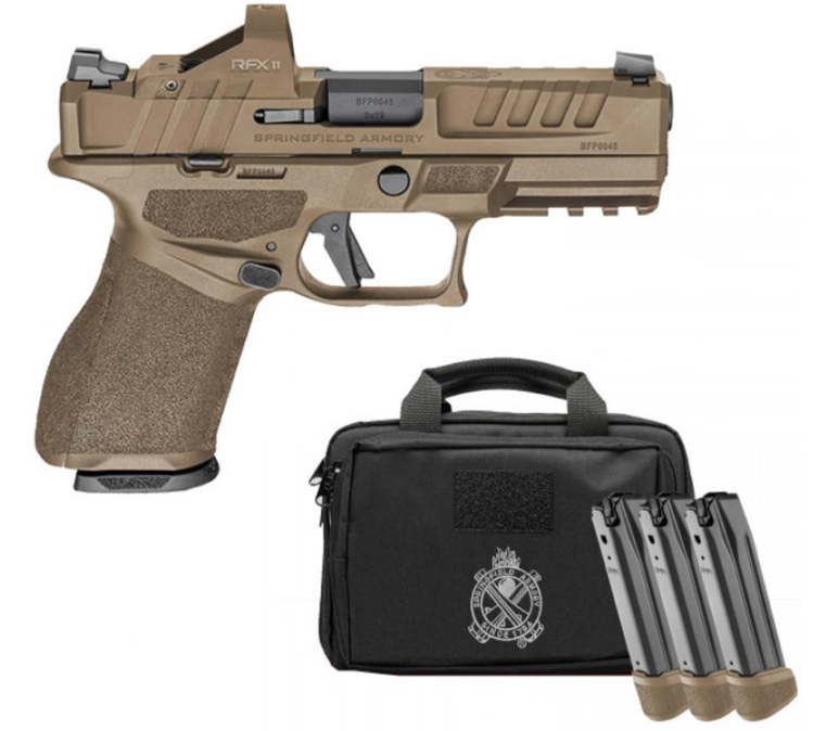 Springfield Armory Echelon 4.0C 9mm 4" Desert FDE Gear Pac w/ Viridian RFX11, 4 Mags — EC9409F-U-PAC