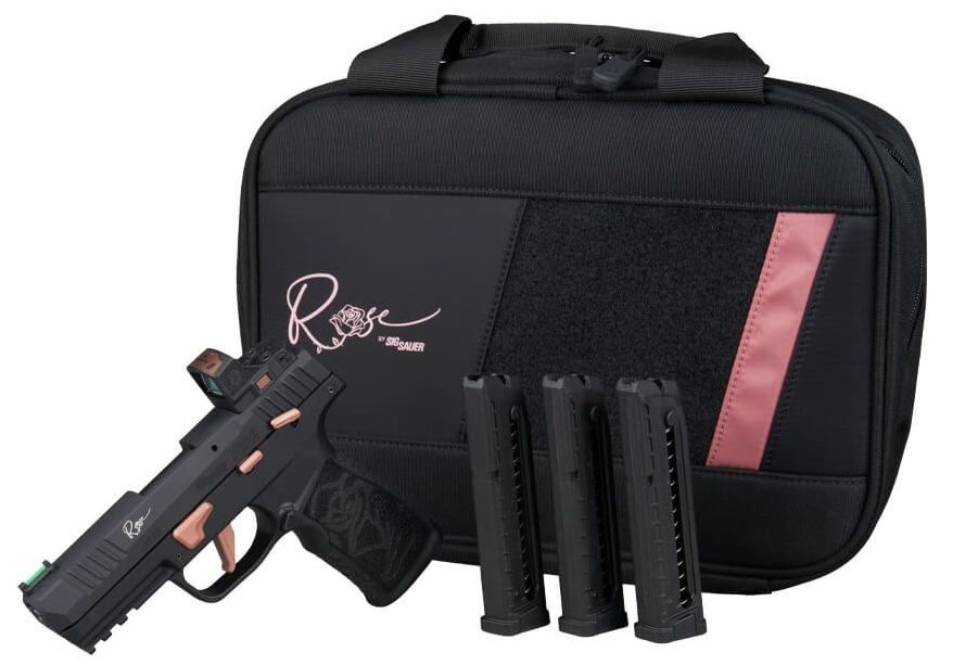 P322, 22 LR, 4IN, ROSE, BLK, SAO, FIBER OPTIC SIGHT,  (3) 20RD, ROSE ROMEO-RS, SAVIOR BAG