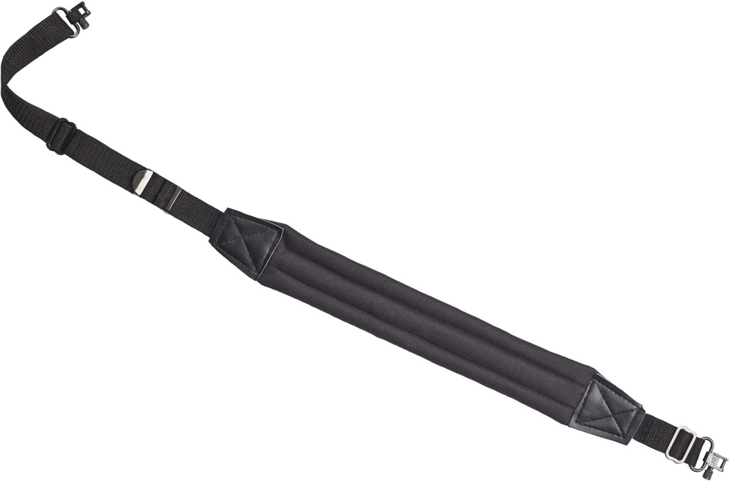 Bulldog Cases Black deluxe padded 1" rifle sling with swivels