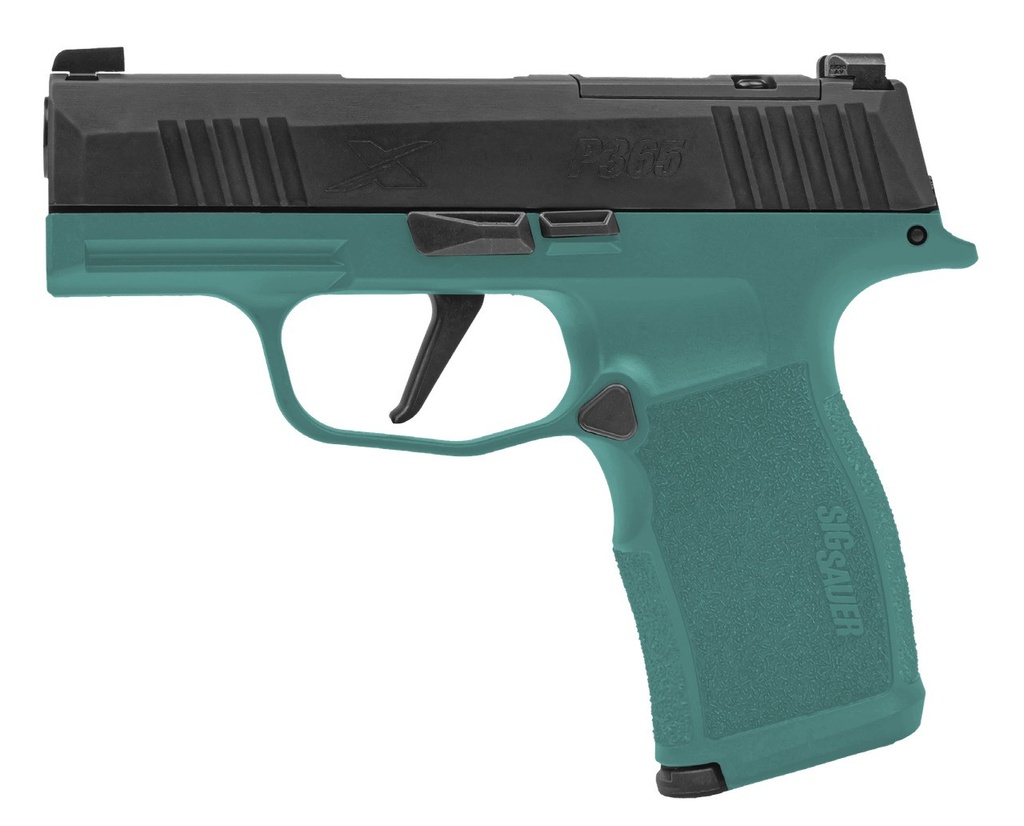 SIG Sauer P365X Bahama Breeze 9mm Teal/Blk Optic Ready (2) 12rd — 365X-9-BXR3-BB