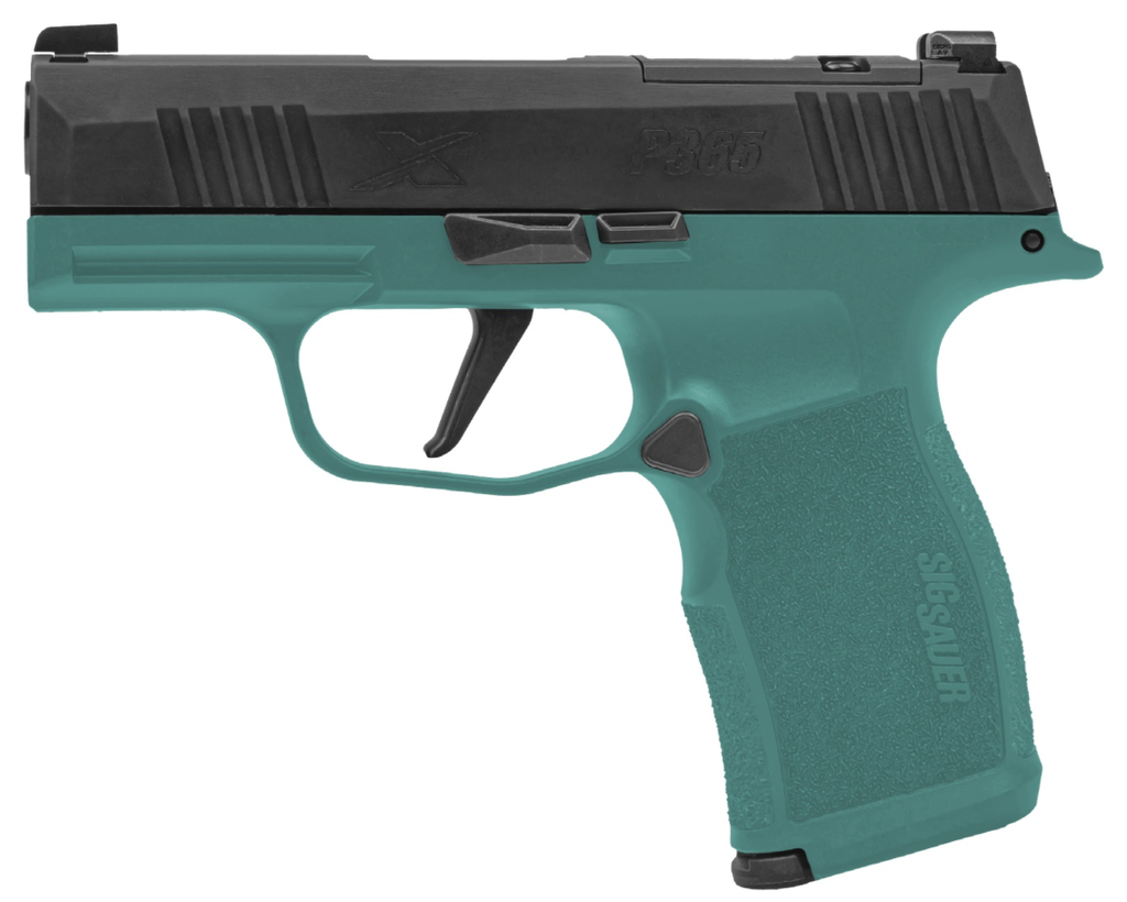 Sig Sauer P365, 9MM, 3.1IN, X-SERIES, TEAL/BLK, X-RAY 3, (2) 12RD  MAG, OPTIC READY, BAHAMA BREEZE