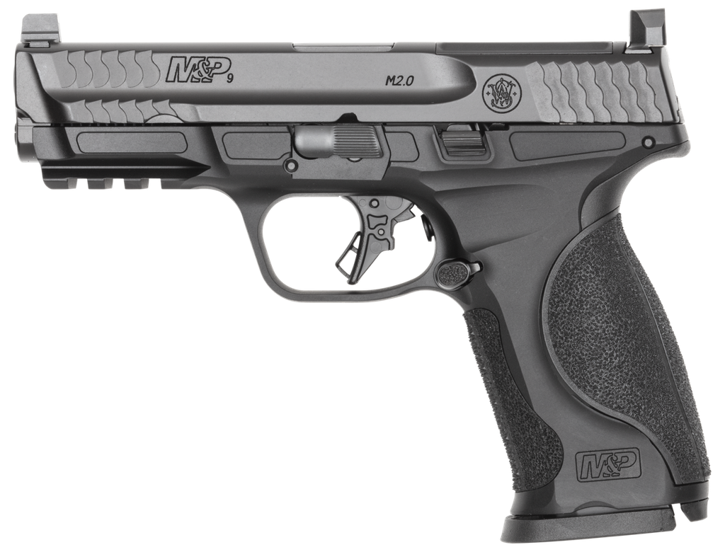 S&W M&P 9 M2.0 Metal (ACRO Cut) Tall Nts, No Thumb Safety Blk 9mm Luger 4.25in 17rnd SF
